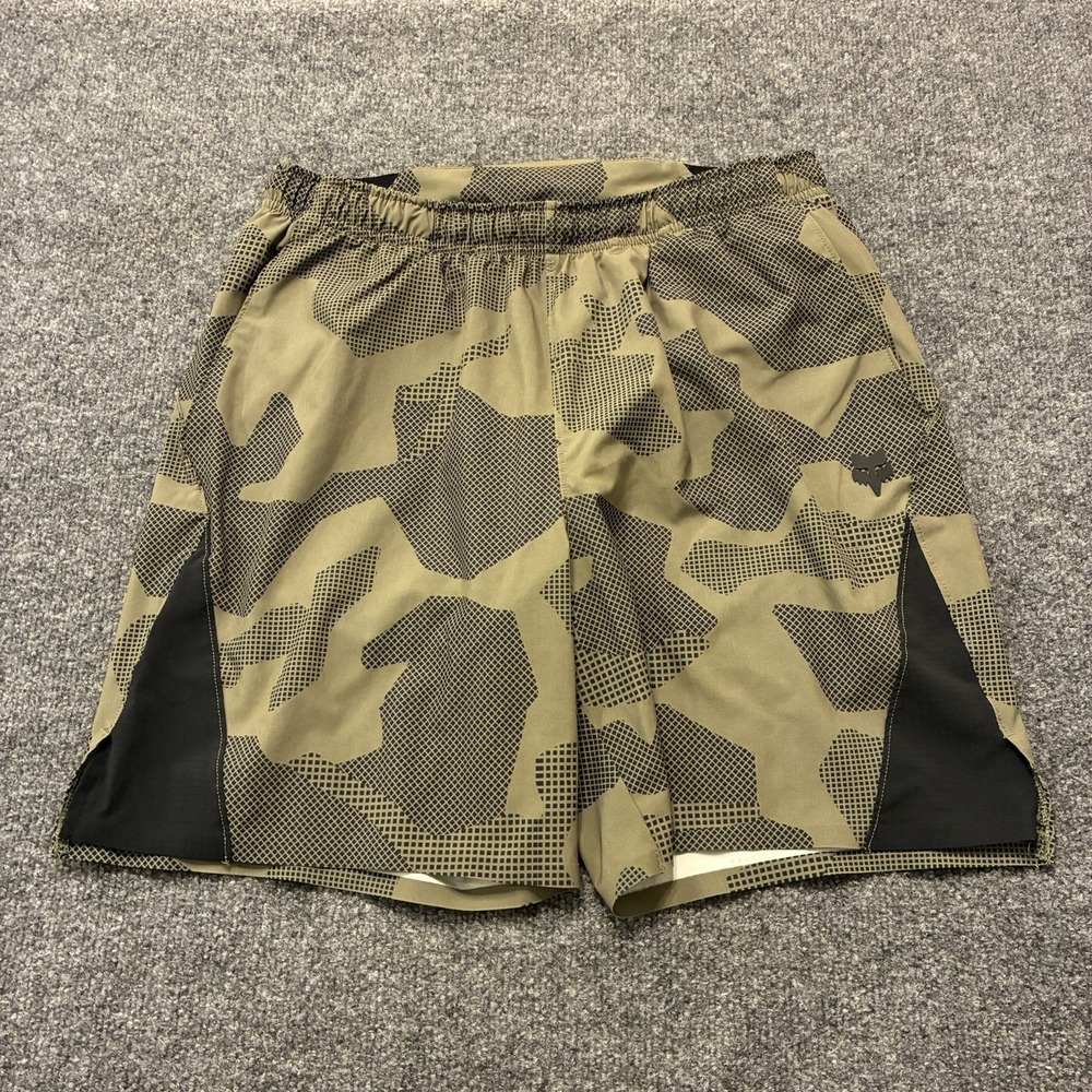 Fox Racing MTB Mountain Biking Cycling Shorts Mens Medium Digital Green Camo